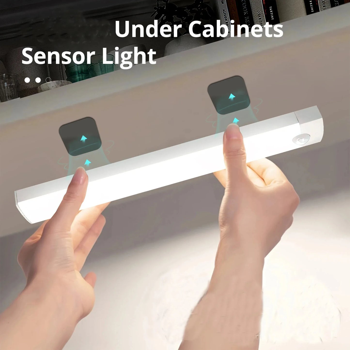 LED-Bewegungssensor-Nachtlicht - Kabelloses USB-aufladbares Lampenlicht für Schrank und Garderobe, Unterbauleuchte für die Küche, Magnetische Lampe mit Bewegungserkennung