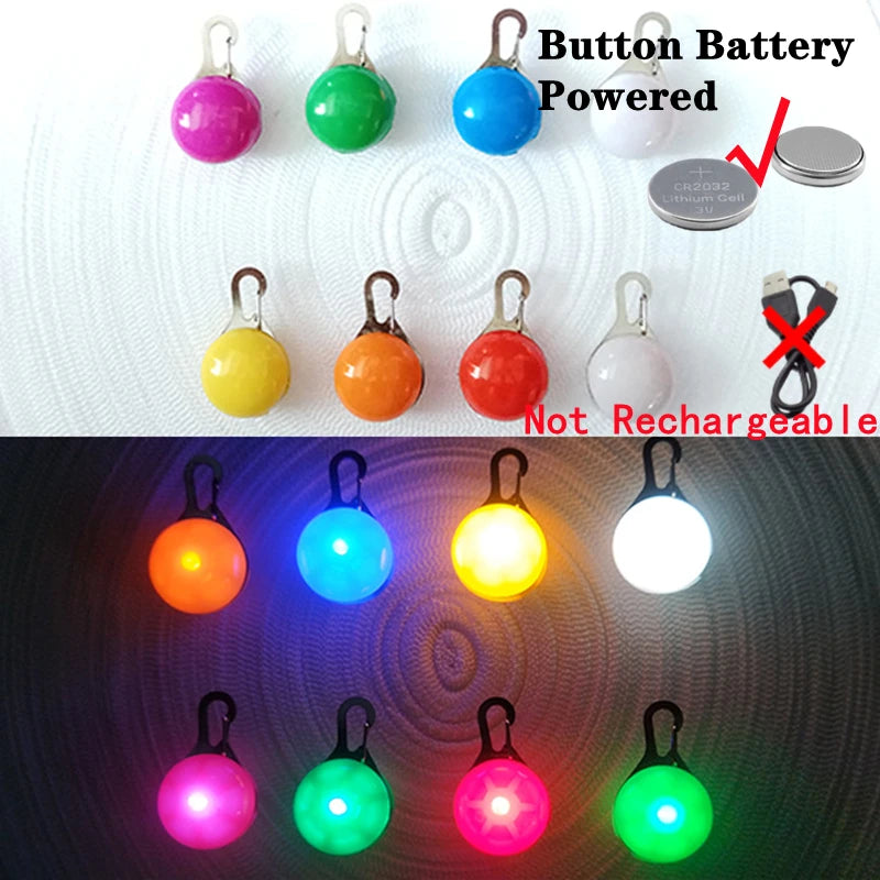 USB-Aufladbares Leucht-Halsband für Hunde & Katzen – Helles LED-Nacht-Sicherheitslicht mit abnehmbarem Anhänger