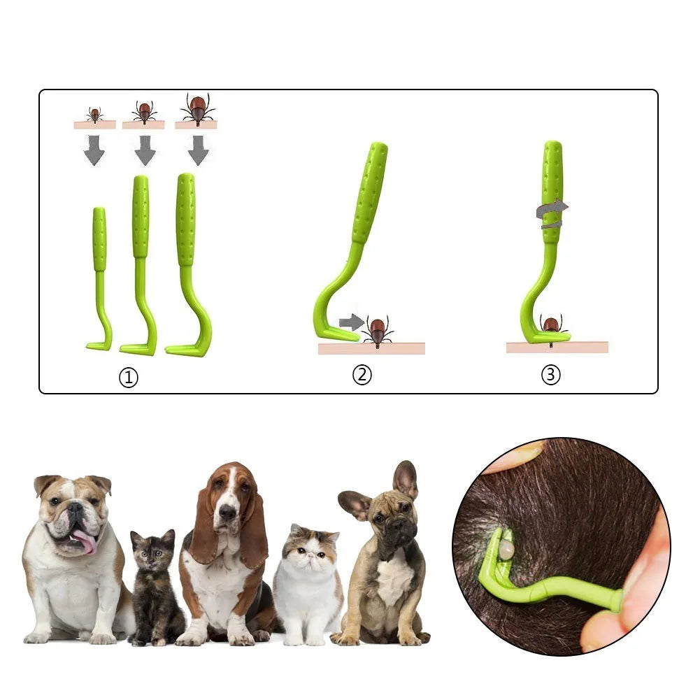 Zeckenhaken & Flohpinzette – 3 Stück Set, Ideal für Reisen & Haustierpflege zuhause