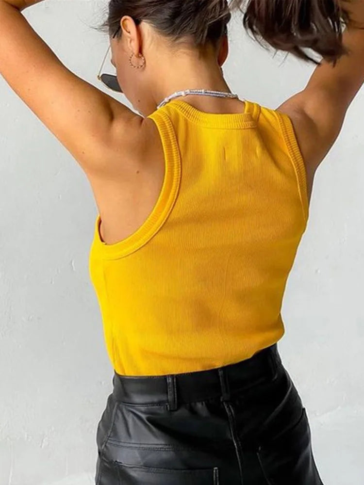 Casual Sportliches Rippenstrick-Top – Off-Shoulder-Design, in vielen Farben. Perfekt für ein bequemes Sommer-Outfit