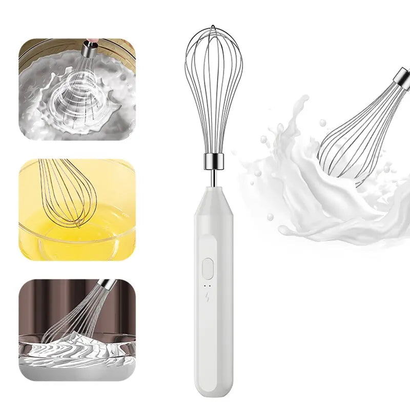 1 Stk. Elektrischer Milchaufschäumer & Handmixer – Tragbares Küchentool für Kaffee, Milch, Eier und mehr – Perfekt für die Zubereitung von Getränken und Speisen