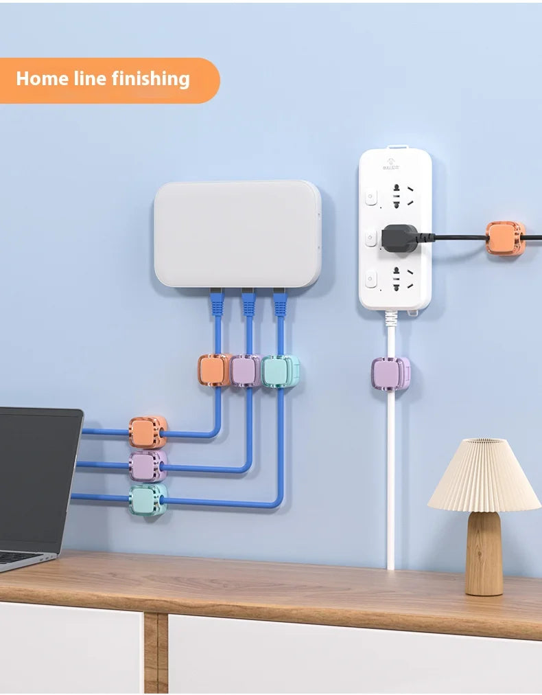 1/24er Pack Magnetische Kabelclips – Flexible Kabelhalter für geordnete Kabelverwaltung, ideal für Untertisch- und Schreibtischbereich
