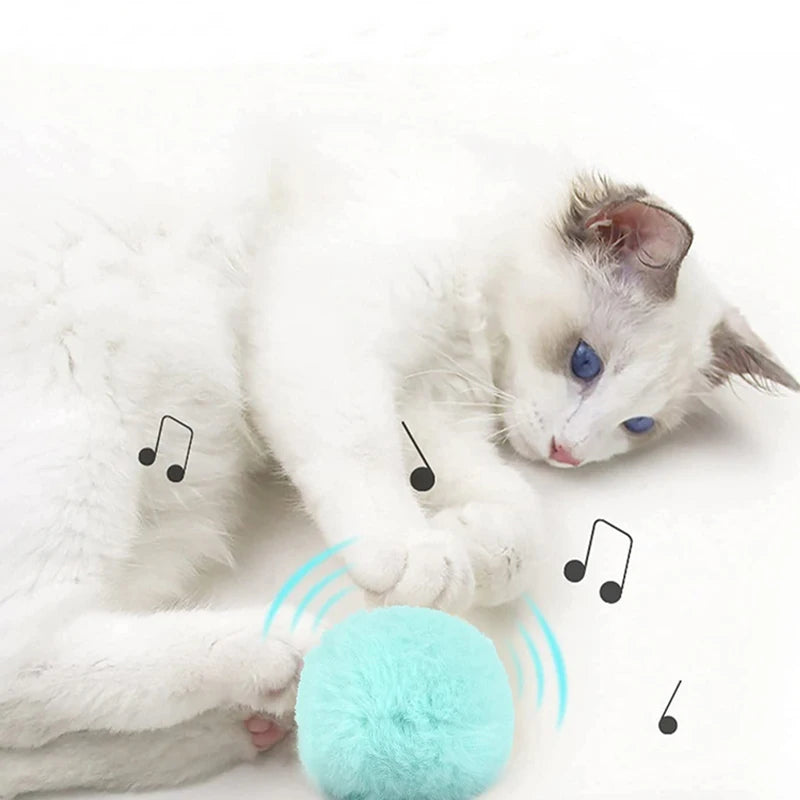 Interaktives Ball-Spielzeug für Katzen – Smarter Plüsch-Elektroball mit Catnip, Geräusch- und Berührungssensoren für Kitten, Trainieren und Unterhalten Ihrer Haustiere