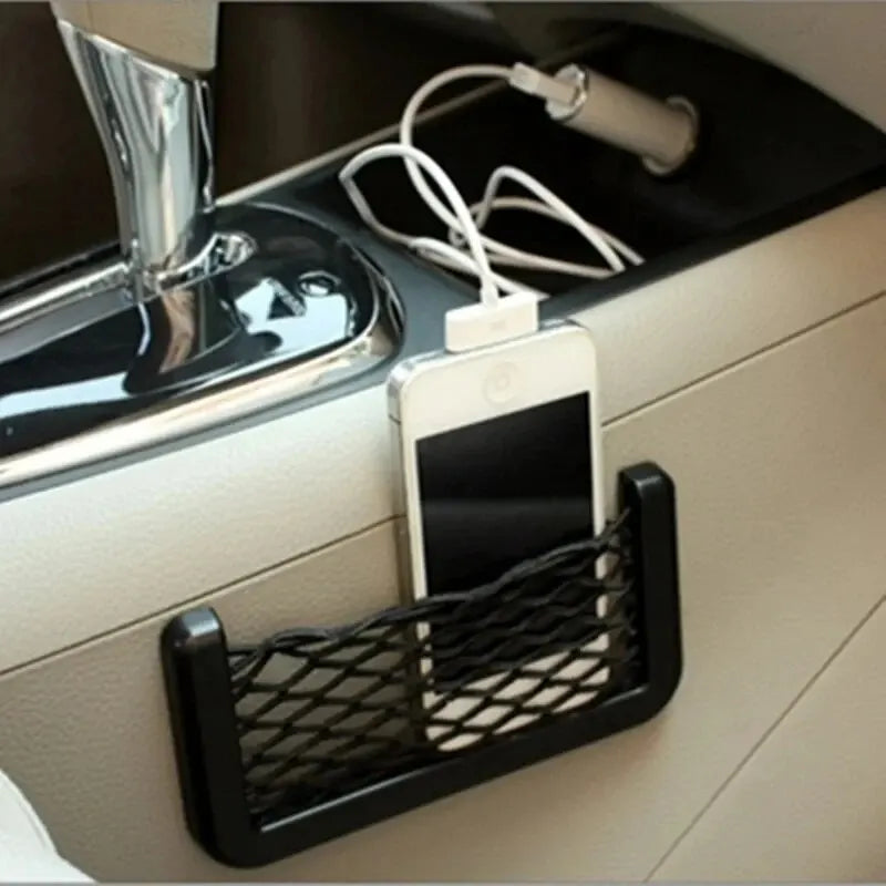 4 Stück Elastische Netz-Aufbewahrungstaschen für Autositze – Seitliche und rückseitige flexible Netztaschen für Handy, Kleinteile, Autositz-Organizer