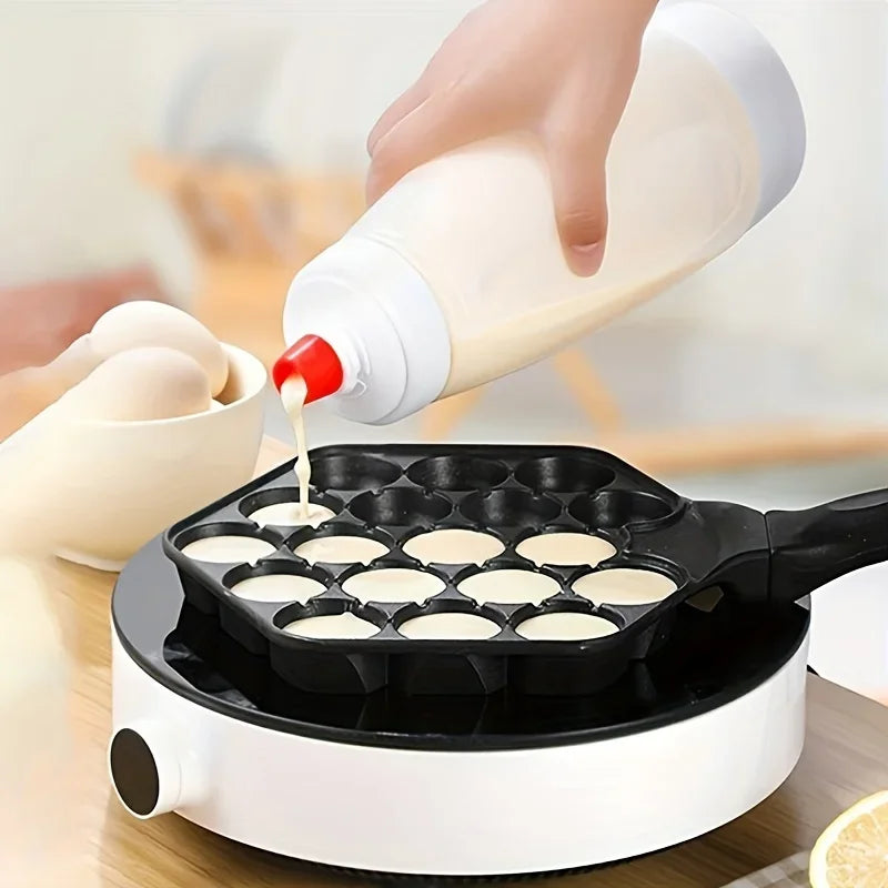 Professionelle Teigmischflasche mit Blender-Ball und Schneebesen – Ideal für die Zubereitung von Pancakes, Cupcakes, Muffins, Crêpes und andere Backwaren