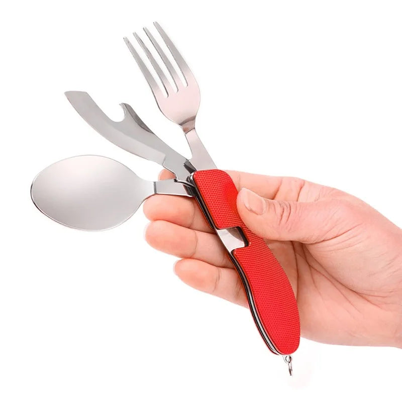 4-in-1 Faltbares Besteck-Set