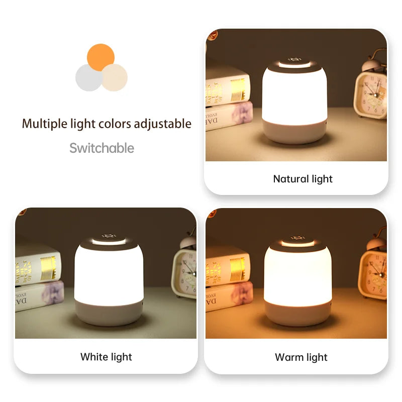 LED-Nachtlicht Touch Lampe – Tischlampe mit Berührungssensor, Nachttischlampe für das Schlafzimmer, tragbare USB-LED-Lampe, ideal als Schreibtischleuchte oder Geschenk für Kinder