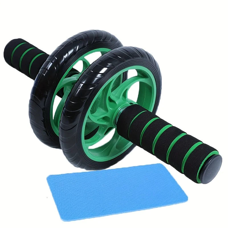 Bauchroller mit Doppelrollen – Fitnessgerät für effektives Bauchtraining, Geräuscharmer Roller für Männer und Frauen, Ideal zur Fettverbrennung
