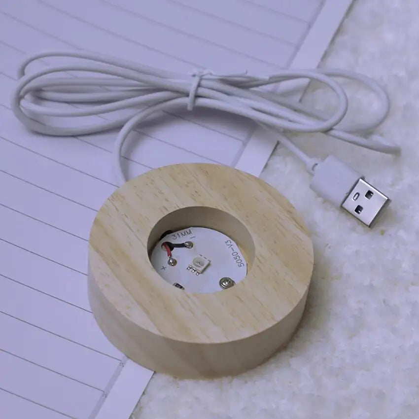 6 cm Kristallkugel mit 3D-Lasergravur - Glasplanet und LED-warmes Nachtlicht, Sonnensystem-Universum, Geburtstagsgeschenk mit Holzsockel