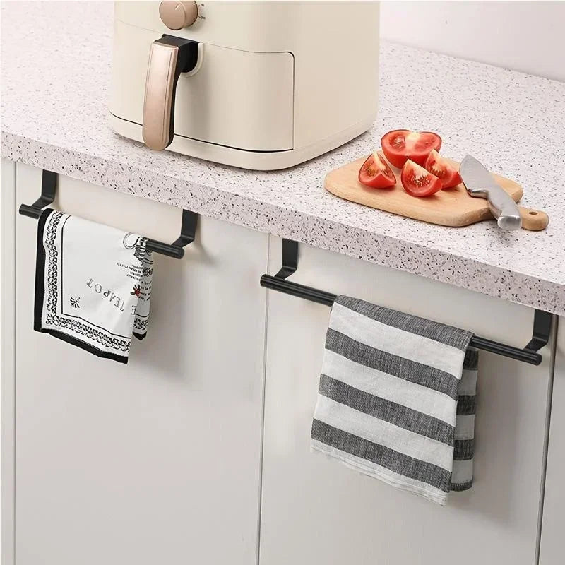 Über-Schrank-Handtuchhalter aus Stahl – Robust und vielseitig, ideal für die Über-Tür-Nutzung in Bad und Küche, platzsparender Organizer ohne Bohren, für Handtücher und Geschirrtücher