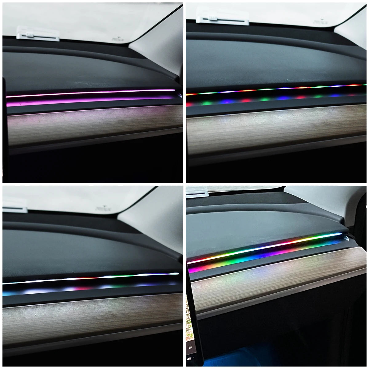 Auto-Ambiente-Lampe mit RGB-Symphonie – USB-geladen, für stilvolle Beleuchtung und App-Musiksteuerung