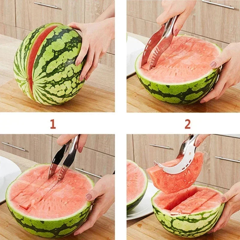 Edelstahl-Windmühlen-Wassermelonen-Cutter – Effizienter Obstschneider für Präzises Schneiden von Wassermelonen, Innovatives Küchenwerkzeug