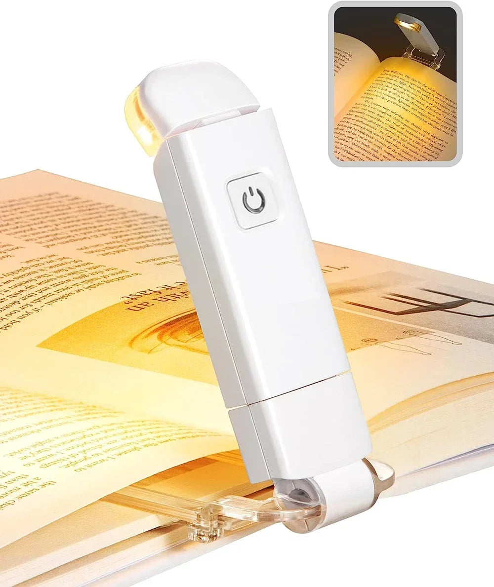 Augenschonende LED Leseleuchte mit USB-Aufladung – Kompakte Clip-Lampe für Lesen, Nachtlicht und Schreibtischbeleuchtung