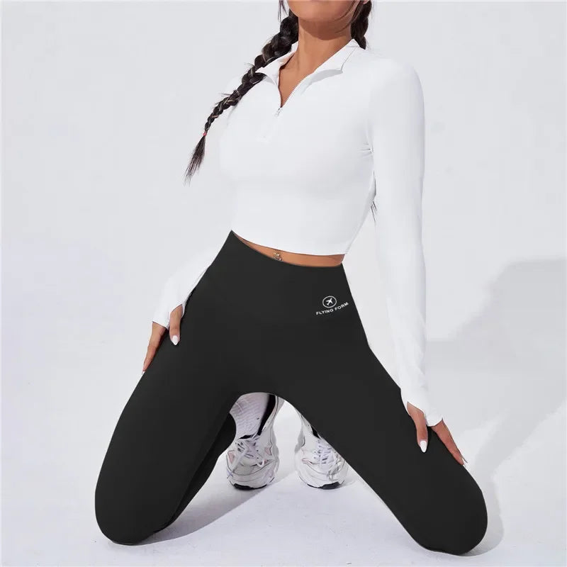 Hochwertige High-Waist Yoga Leggings – Wärmende Sporttights mit Push-Up-Effekt für ein sexy, geformtes Gesäß, ideal für Fitness und Laufen