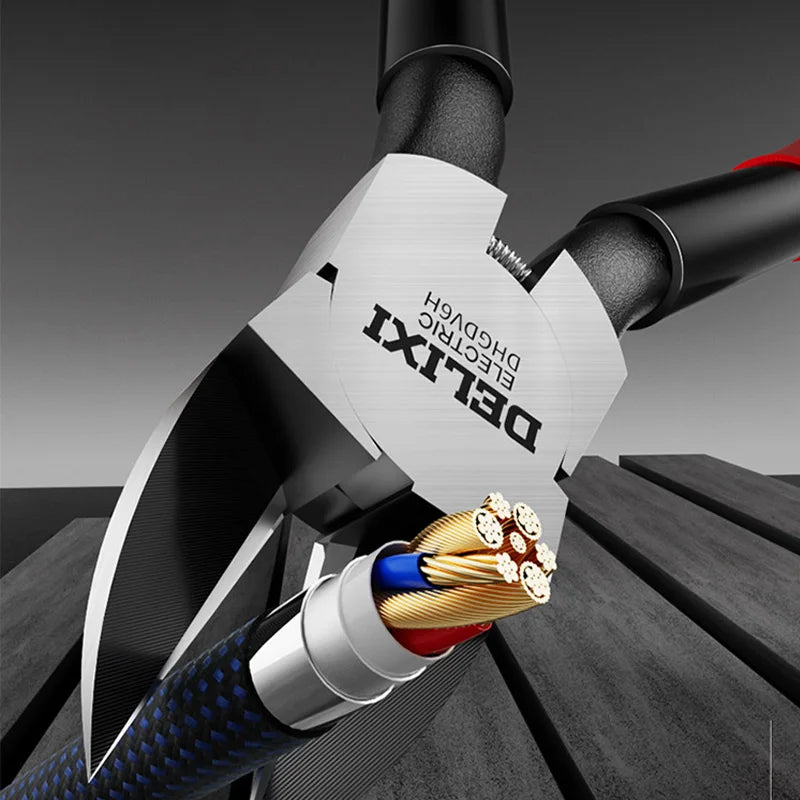DELIXI Seitenschneider & Elektronikzange – Nozzle Pliers, Diagonalzange & Industrieschere für Kabel, Metalldraht, Kunststoff & Holz