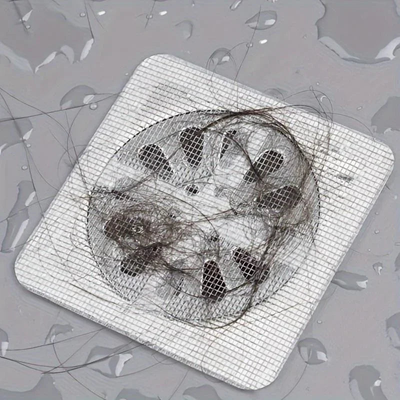 10er Set Hochwertige Einweg-Duschabfluss-Filter – Mesh-Abdeckungen für Abflüsse, Boden-Siebe, Haarsperren für Dusche, Bad und Küche