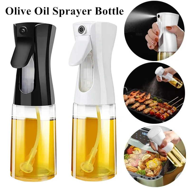 Premium Öl Sprayer-Flasche - 200 ml Kapazität, Edelstahl-Sprühdüse, für Kochen, Backen, Grillen, BBQ, Picknick - Wiederverwendbar und Leicht zu Reinigen, Nachhaltig und einfach zu befüllen