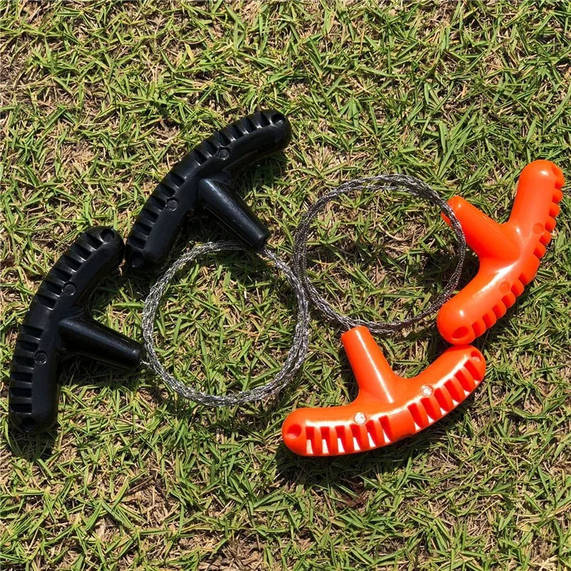 Kompakte Edelstahl-Drahtsäge mit Fingergriffen – Perfekt für Outdoor-Abenteuer und Überlebenstraining
