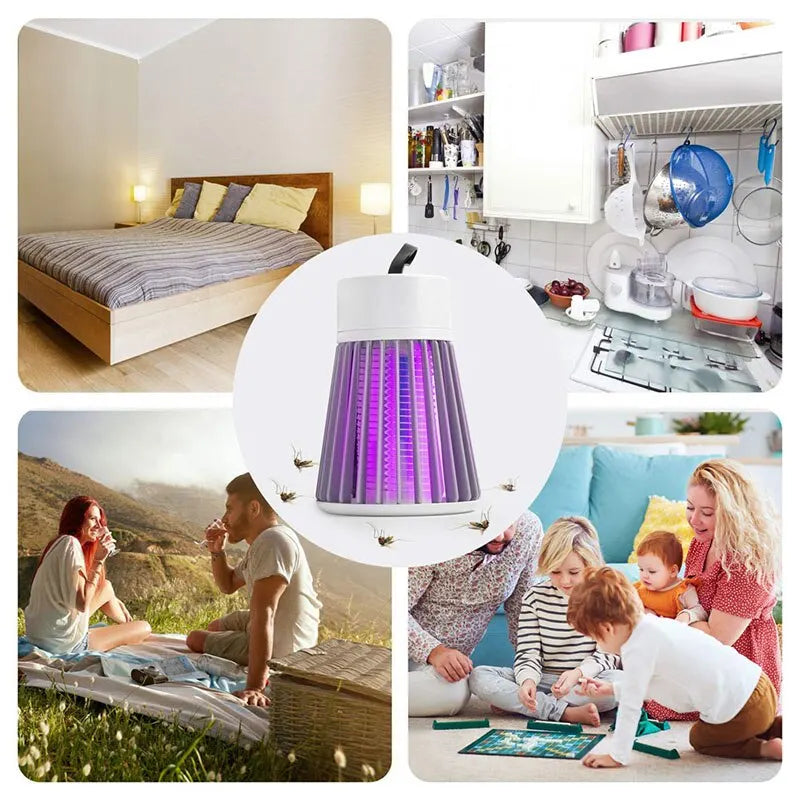 Elektrische Moskito-Killer-Lampe mit USB – Fliegenfalle, Insektenvernichter und Mückenabwehr, ideal für Schlafzimmer und Outdoor, effektiver Mücken- und Insektenfang
