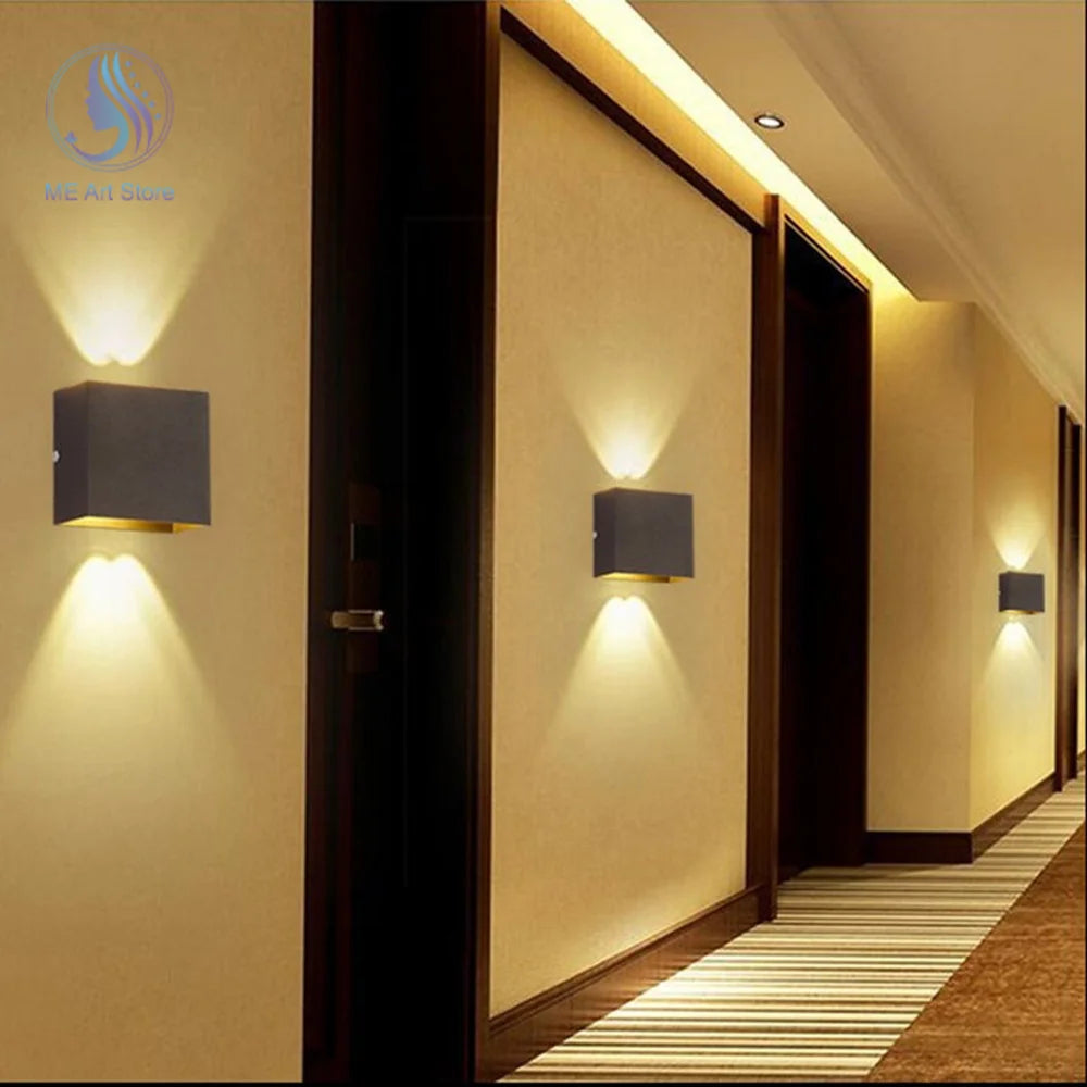 Elegante 6W/12W LED Wandleuchte aus Aluminium für den Innenbereich – Warmweiß/Kaltweiß Licht – Ideal für Flur, Schlafzimmer, Balkon – Dekorative Lampe für Nachttisch, Wohnzimmer und mehr