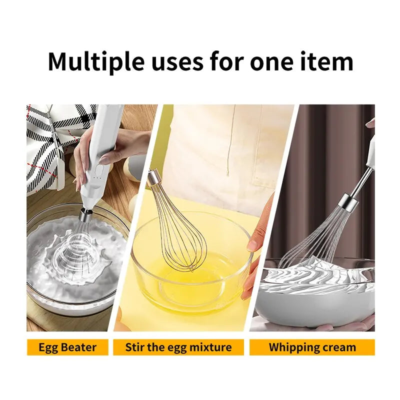 1 Stk. Elektrischer Milchaufschäumer & Handmixer – Tragbares Küchentool für Kaffee, Milch, Eier und mehr – Perfekt für die Zubereitung von Getränken und Speisen