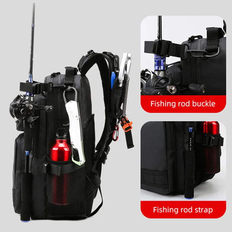 Wasserdichter Rucksack Angelködertasche. Ideal für Outdoor-Aktivitäten wie Reisen, Wandern und Camping
