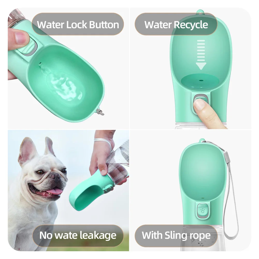 Tragbare Hundewasserflasche für Kleine und Große Hunde – Auslaufsicheres Trinkgefäß für Spaziergänge, Ideal für Chihuahua und Französische Bulldoggen, Kompakte Wasserflasche für Hunde