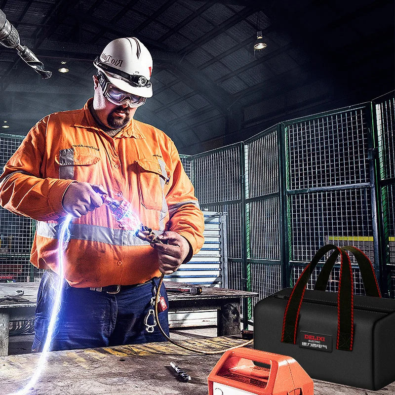 DELIXI Werkzeugtasche – Robuste Oxford-Stoff Tasche für Elektriker & Schreiner, tragbar, langlebig, perfekt für Reparatur, Heimwerker & Handwerk