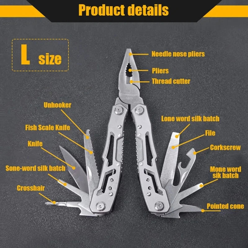 14-in-1 Multifunktionswerkzeug Taschenmesser – Outdoor, Camping