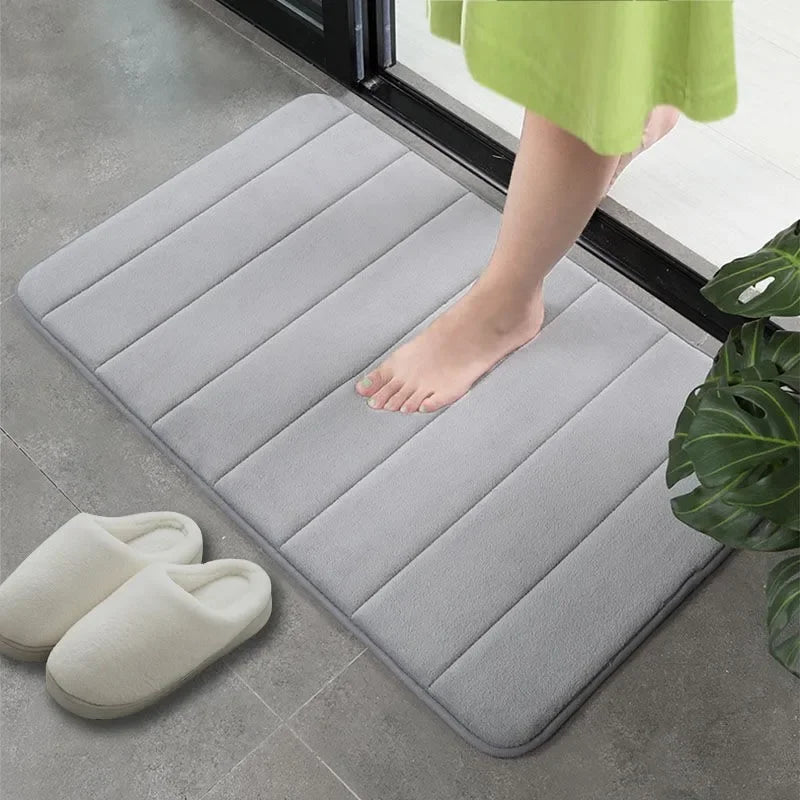 Super Absorbierende Badezimmermatte – Weicher Memory Foam Teppich für Badezimmer, Schlafzimmer und Toilette – Rutschfester Duschvorleger als Stilvolles Wohndekor