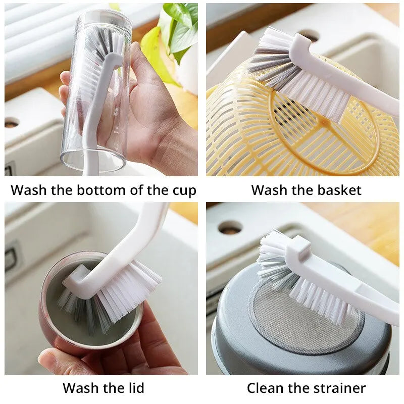 Hochwertige Japanische Spülbürste mit Ergonomischem Langgriff – Ideal zum Reinigen von Tassen und Schalen, Ellenbogen-Design für optimale Handhabung, Mit Praktischem Aufhänge-Loch zur Einfache Aufbewahrung und Reinigung von Ecken und Wänden