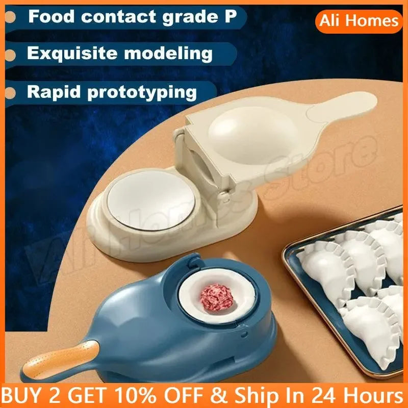2-in-1 Empanadas- und Dumplings Maker - Küchenwerkzeug mit Teigpresse für Ravioli und mehr