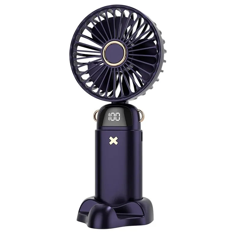 Mini-Handventilator für unterwegs – Tragbarer, Geräuscharmer Tischventilator für Büro, Studentenzimmer und Outdoor-Nutzung, Wiederaufladbarer und Kompakter Handheld-Fan