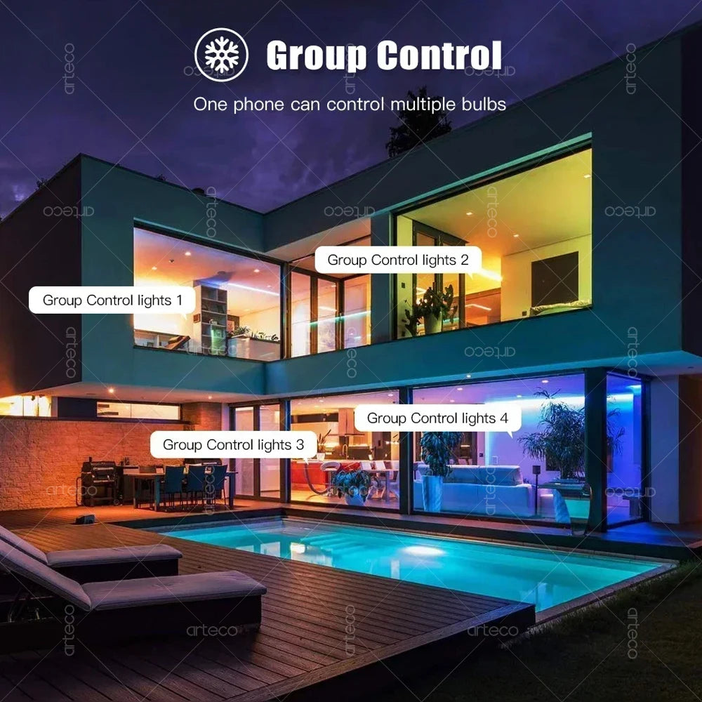 Tuya Smart LED-Lampe – E27/E14/GU10, WiFi & Zigbee, Dimmbar, 2700–6500K RGB, Kompatibel mit Alexa & Google Home