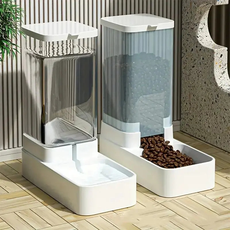 Automatischer Hunde-Futter- und Wasserspender – 1/2 Stück Set, selbstnachfüllend mit Schwerkraftsystem