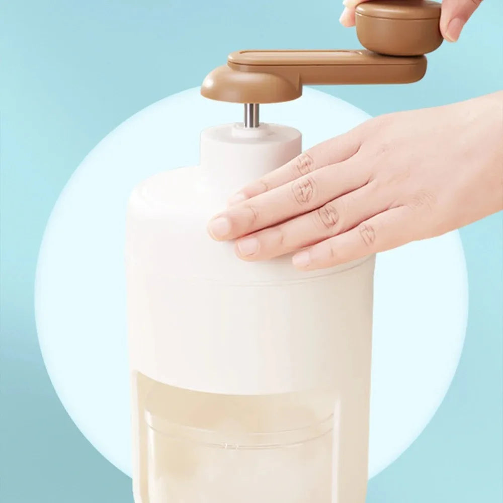 Manueller Eiscrusher - Eismaschine für Schneekegel und Milchshakes, Ideal für Zuhause und Picknick, Manuelle Eiscrusher Maschiene, einfach und schnell zu bedienen