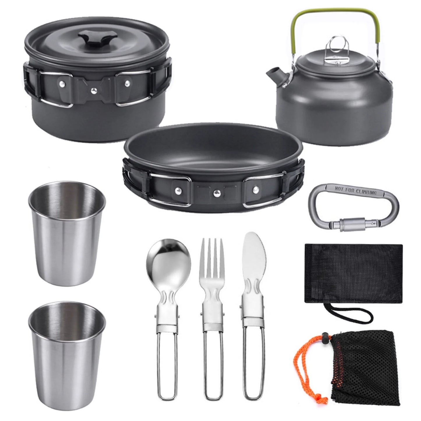 Camping Kochgeschirr Set aus Aluminium