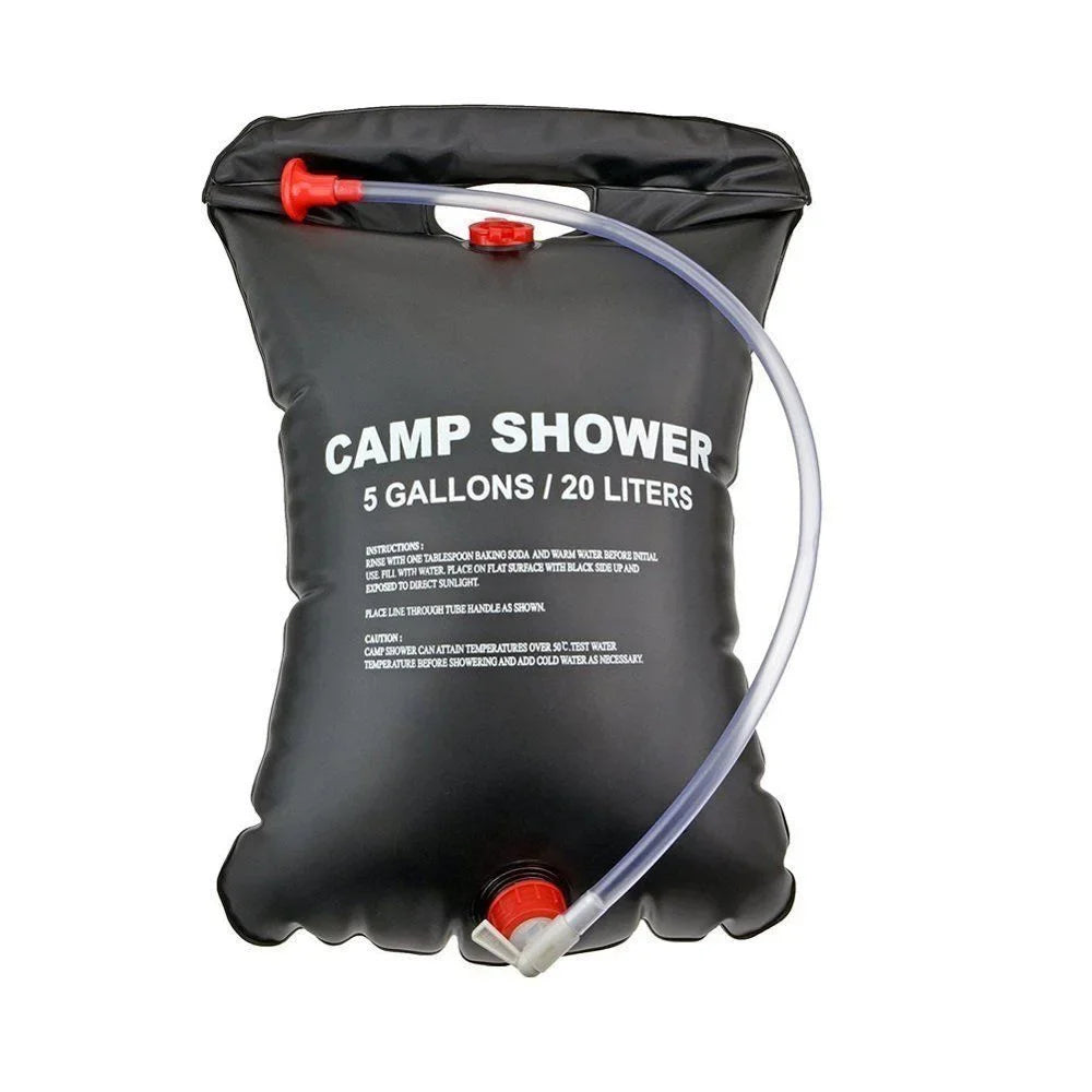 20L Tragbarer Camping-Duschbeutel – Solar-geheizter Wasserbeutel für Outdoor-Abenteuer, Ideal für Reisen, Wandern, BBQ, Radfahren, Strand und Schwimmen