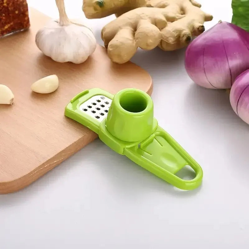 1er-Pack Mini-Knoblauchhacker – Kreative Knoblauchpresse für die Küche, Manueller Knoblauchstampfer in Grün, Praktische Küchenhelfer