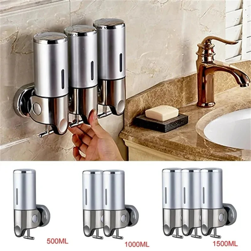 Seifenspender Wandmontage für Bad – Flüssigseifen-, Handdesinfektions-, Shampoo- und Duschgelbehälter, perfekt für ein organisiertes Badezimmer, 1/2/3 Set