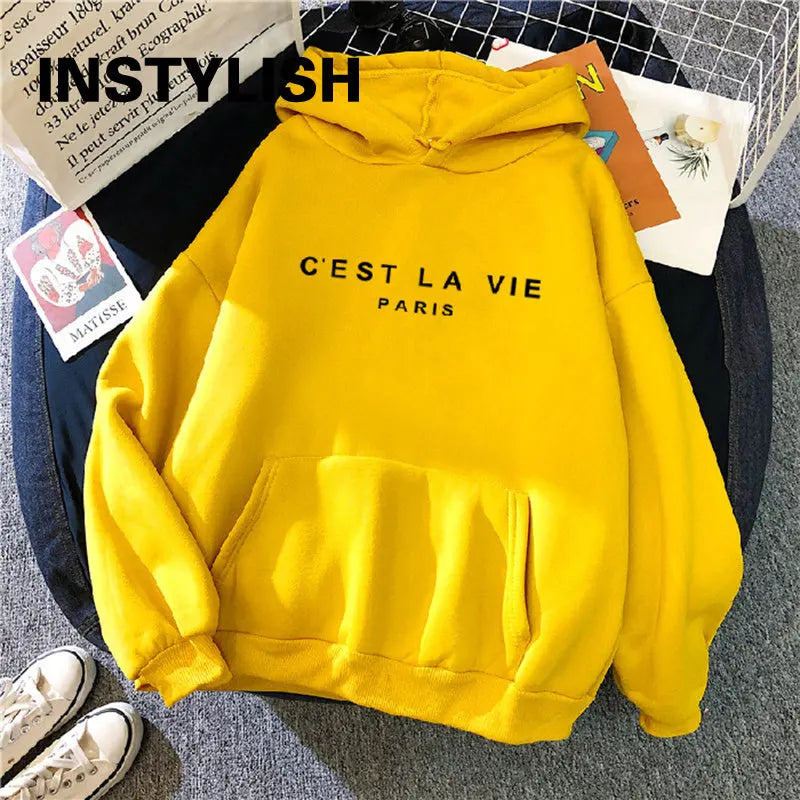 Frühlingshaftes Damen Hoodie – Lässiger Druck, Lose Passform, Langarm, Mit Kapuze, Harajuku-Design, Bequemer Pullover, Streetwear