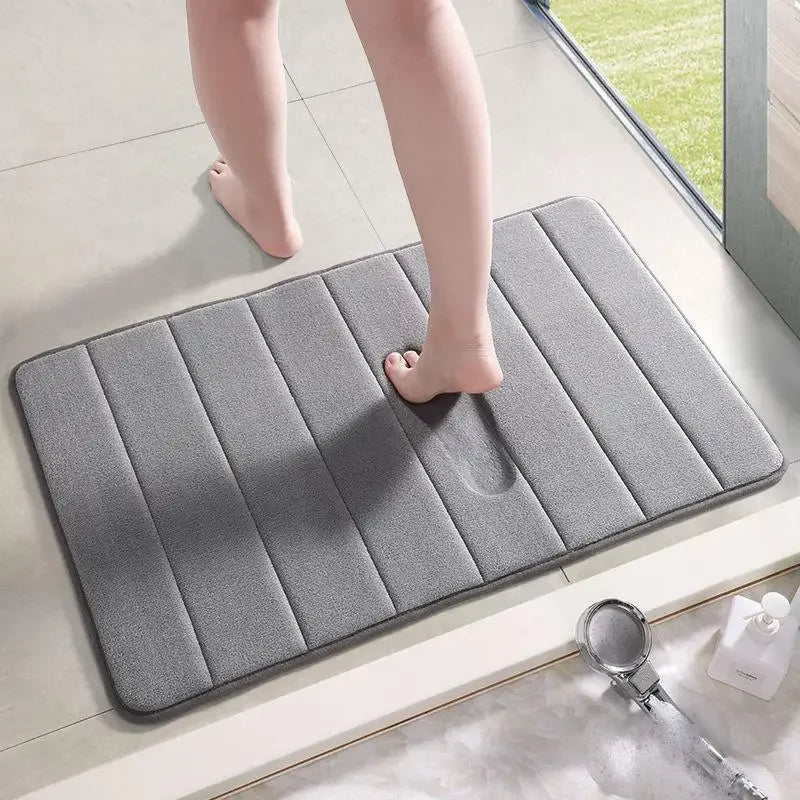 Super Absorbierende Badezimmermatte – Weicher Memory Foam Teppich für Badezimmer, Schlafzimmer und Toilette – Rutschfester Duschvorleger als Stilvolles Wohndekor