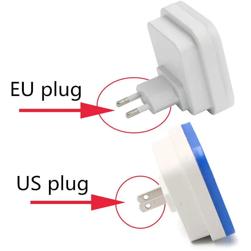 Kabelloses LED Nachtlicht – EU/US Stecker, Sensoraktiviert, Perfekt für stimmungsvolle Lichtakzente im Haus