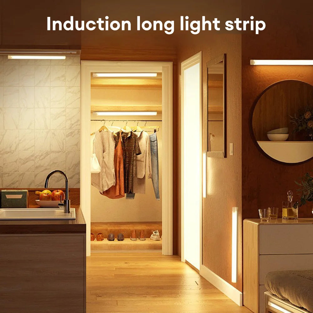 Bewegungssensor LED Nachtlicht - Kabellos, USB Wiederaufladbar, Dekorative Lampe für Schrank, Treppe und Küche