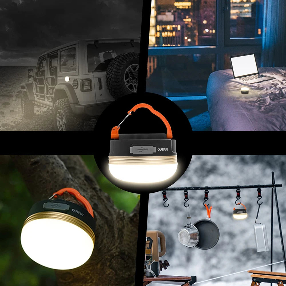 Hochleistungs-Campinglaterne mit 10W – USB-wiederaufladbare 1800mAh Outdoor-Lampe für Zelt und Wanderungen