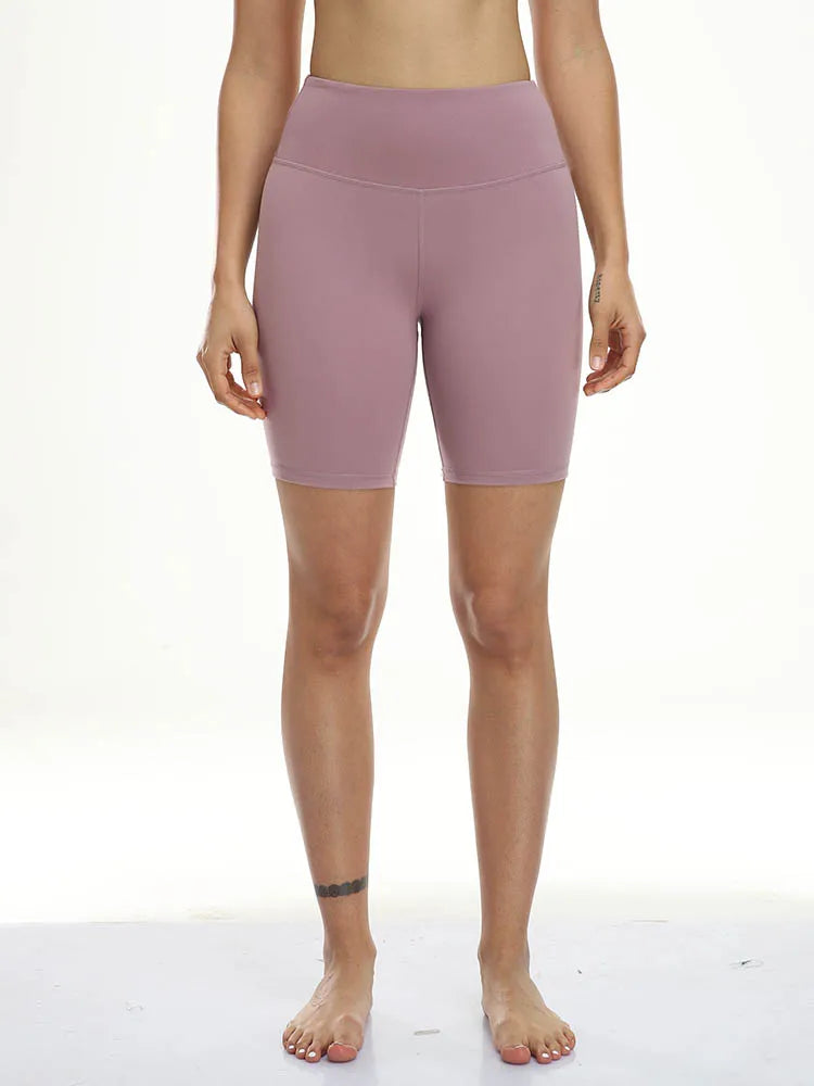 Hochwertige Gym Shorts für Damen – 14 Farben, Skinny Stretch, hohe Taille, einfarbig, ideal für Fitness und Sport