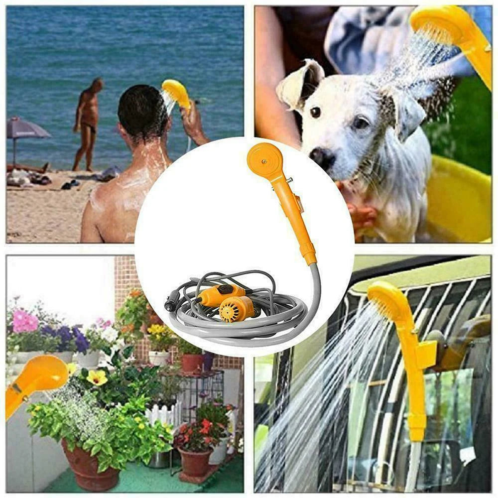 Outdoor Campingdusche 12V – Wasser Sparen und Umweltfreundlich, Ideal für Reisen und Haustierpflege