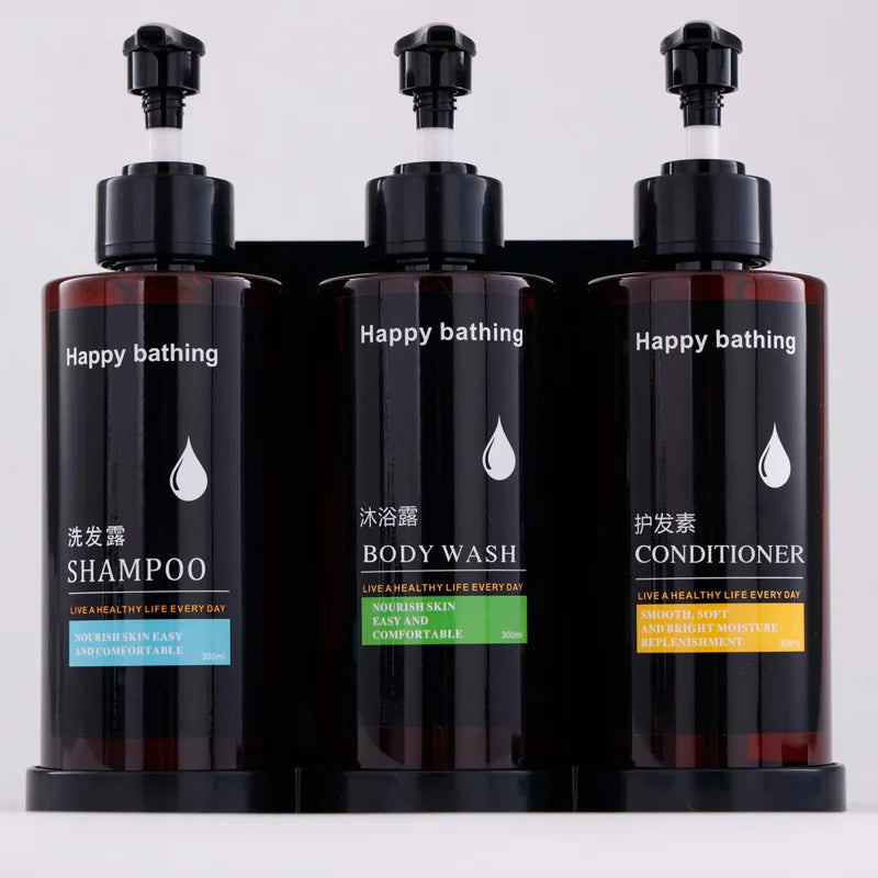 Doppel-Seifenspender für Wand – Separate Spender für Shampoo und Duschgel, geeignet für Hotels und Badezimmer, einfach ohne Bohren zu montieren