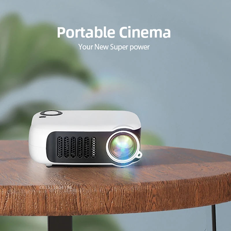 AUN A2000 Tragbarer Projektor LED Heimkino Mini Smart TV Beamer Unterstützung für 1080P Full HD Filmwiedergabe