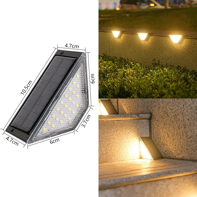 Solarbetriebene LED-Treppenlampe – Wasserdicht, Linse und Diebstahlschutz für Garten, Deck und Wege, Mini-Solarlicht für effiziente Beleuchtung, umweltfreundlich
